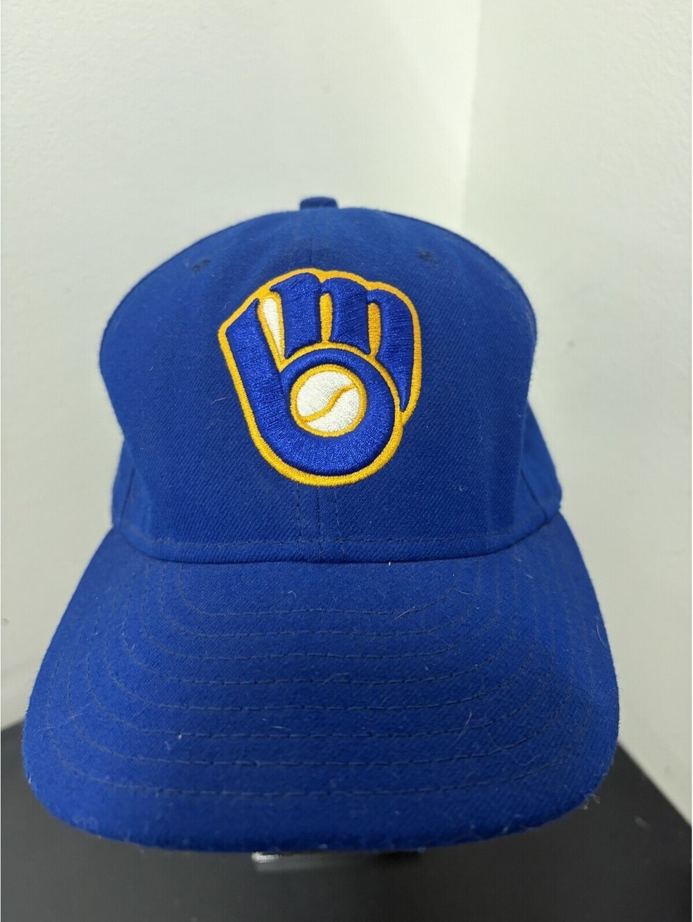 Vintage MLB Milwaukee Brewers Baseball Hat New Era Cool Base On Field Cap 7 1/4